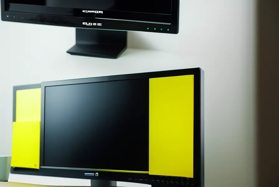 A Post-it note with a manifestation script stuck to a computer monitor.