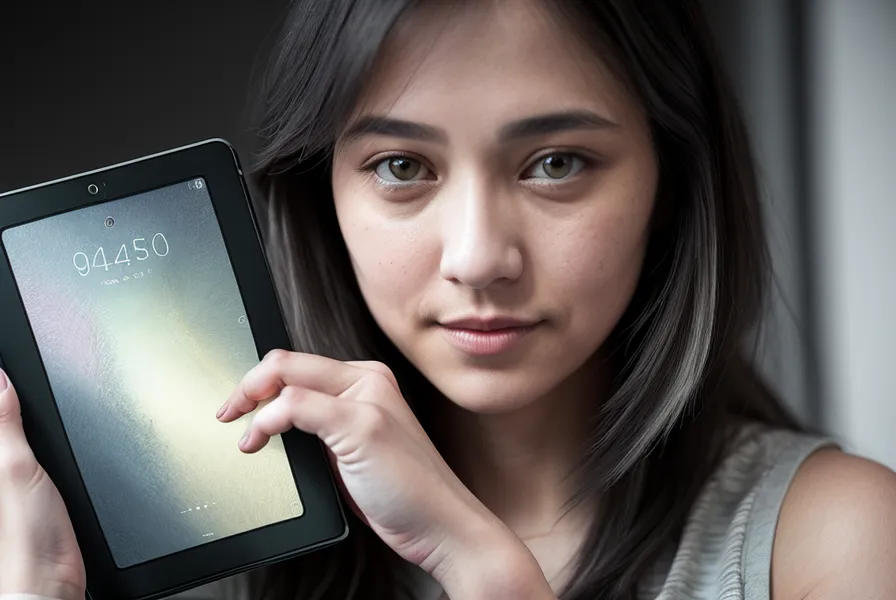 A digital soulmate sketch displayed on a tablet at a designer's desk.